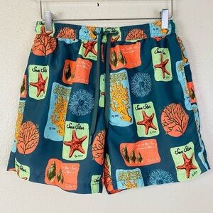 Pull&Bear Sea Life Print Swim Shorts Size M